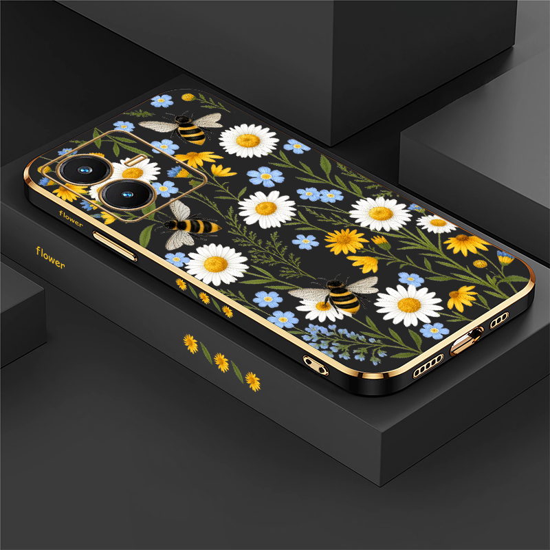 Vivo Y28 - Capa com padrão de abelha para